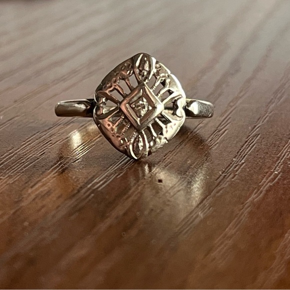 Art Deco 14k diamond ring